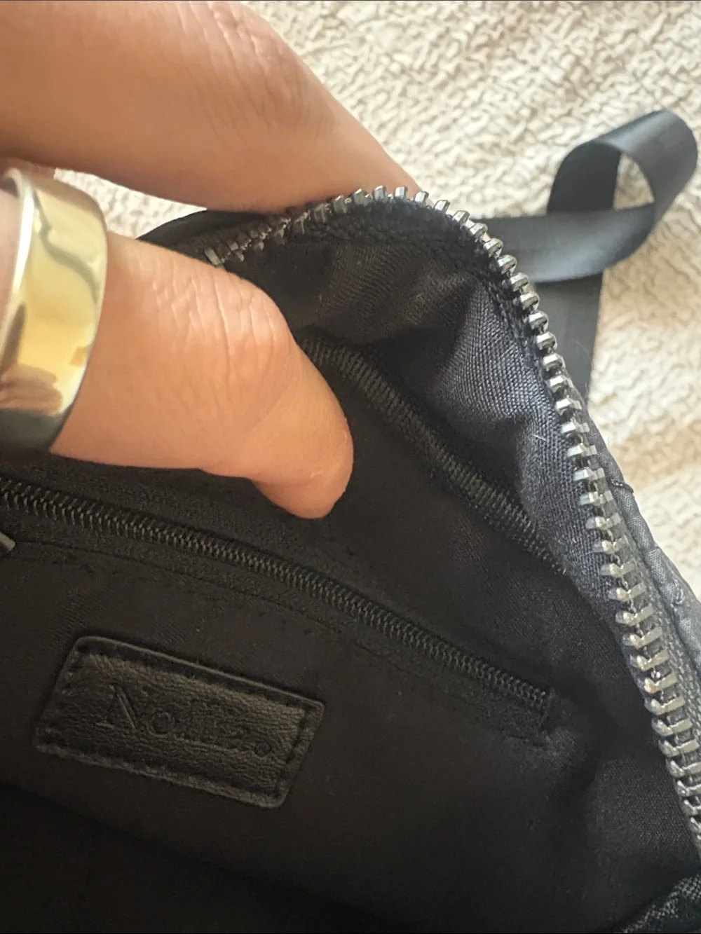 Black Quilted Crossbody Bag with Wide Adjustable Strap